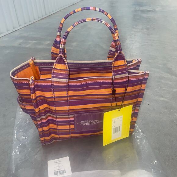 Auth MARC JACOBS The Leather Mini Traveler Tote Bag H055M06PF22-501 Purple Multi - Picture 9 of 9